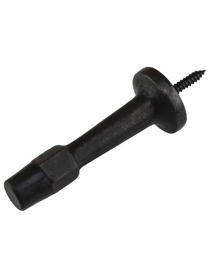 Solid-Bronze Baseboard Door Stop - 3 inch.